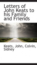 letters of john keats to his family and friends_cover