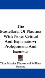 the mostellaria of plautus_cover