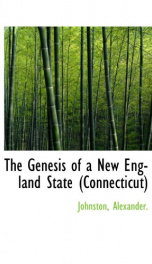 the genesis of a new england state connecticut_cover