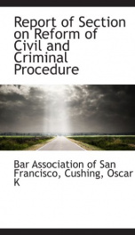 report of section on reform of civil and criminal procedure_cover