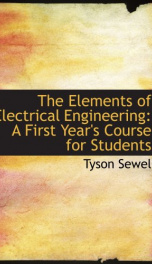 the elements of electrical engineering a first years course for students_cover