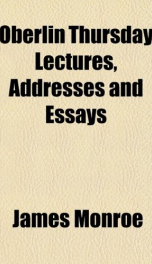 oberlin thursday lectures addresses and essays_cover