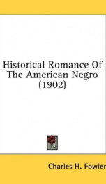 historical romance of the american negro_cover