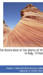 the restoration of the works of art to italy a poem_cover