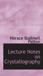 lecture notes on crystallography_cover