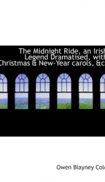 the midnight ride an irish legend dramatised with christmas new year carols_cover