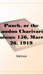 Punch, or the London Charivari, Volume 156, March 26, 1919_cover