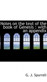 notes on the text of the book of genesis with an appendix_cover