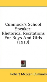 cumnocks school speaker rhetorical recitations for boys and girls_cover