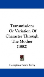 transmission or variation of character through the mother_cover