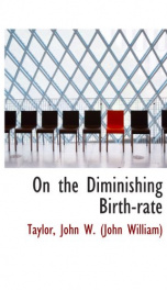 on the diminishing birth rate_cover