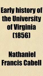 early history of the university of virginia_cover