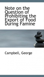 note on the question of prohibiting the export of food during famine_cover