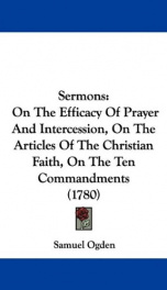 sermons on the efficacy of prayer and intercession_cover