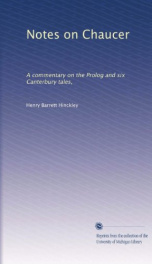 notes on chaucer a commentary on the prolog and six canterbury tales_cover