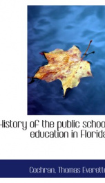 history of the public school education in florida_cover