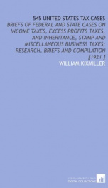545 united states tax cases briefs of federal and state cases on income taxes_cover