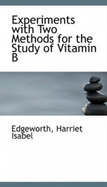 experiments with two methods for the study of vitamin b_cover