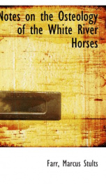 notes on the osteology of the white river horses_cover