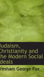 judaism christianity and the modern social ideals_cover