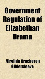government regulation of elizabethan drama_cover