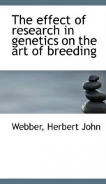 the effect of research in genetics on the art of breeding_cover