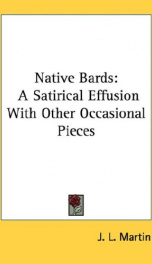 native bards a satirical effusion with other occasional pieces_cover