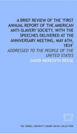 a brief review of the first annual report of the american anti slavery society_cover
