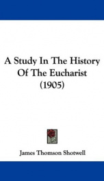 a study in the history of the eucharist_cover