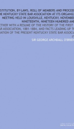 constitution by laws roll of members and proceedings of the kentucky state bar_cover