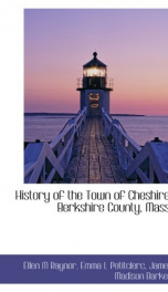 history of the town of cheshire berkshire county mass_cover