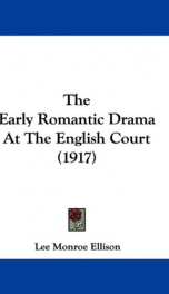 the early romantic drama at the english court_cover