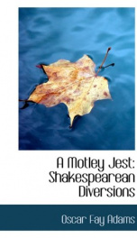 a motley jest shakespearean diversions_cover