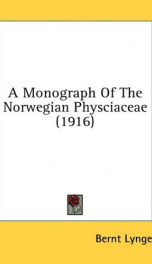 a monograph of the norwegian physciaceae_cover