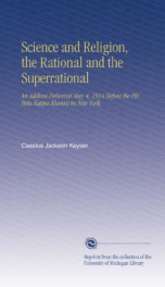 science and religion the rational and the superrational an address delivered_cover
