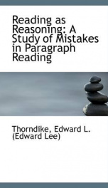 reading as reasoning a study of mistakes in paragraph reading_cover