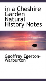 in a cheshire garden natural history notes_cover
