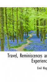 travel reminiscences and experiences_cover