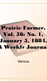 Prairie Farmer, Vol. 56: No. 1, January 5, 1884._cover