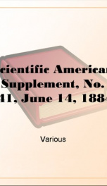 Scientific American Supplement, No. 441, June 14, 1884._cover