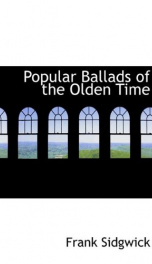 popular ballads of the olden time_cover