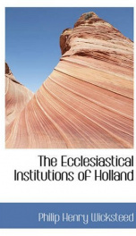 the ecclesiastical institutions of holland_cover