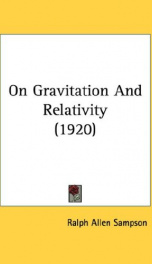 on gravitation and relativity_cover