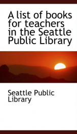 a list of books for teachers in the seattle public library_cover