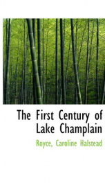 the first century of lake champlain_cover