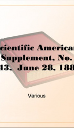 Scientific American Supplement, No. 443,  June 28, 1884_cover
