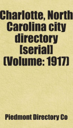 charlotte north carolina city directory serial volume 1917_cover