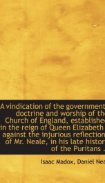 a vindication of the government doctrine and worship of the church of england_cover