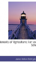 elements of agriculture for use in schools_cover