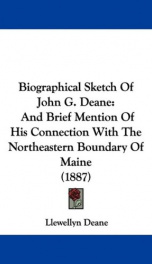 biographical sketch of john g deane and brief mention of his connection with_cover